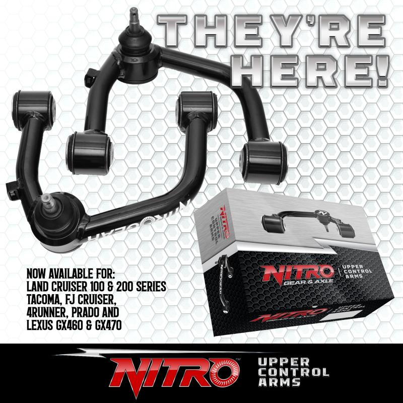 NEW Nitro Gear Extended Travel, Ball Joint Style, Upper Control Arms